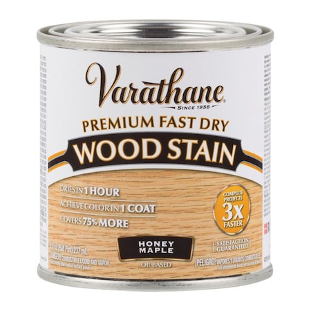 Varathane Premium Fast Dry Semi-Transparent Honey Maple Wood Stain, 0.5 Pint VA6103